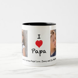 Amo la taza del personalizable de la foto de la