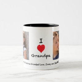 Amo la taza del personalizable de la foto del