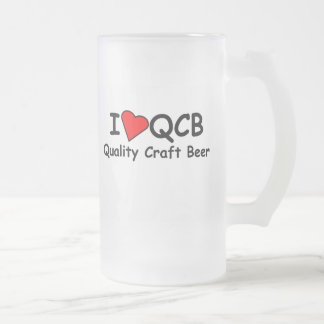 Amo la taza helada de QCB (cerveza del arte de la