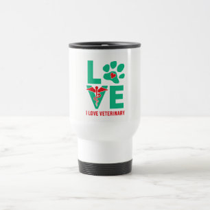 Amo la taza veterinaria del viaje