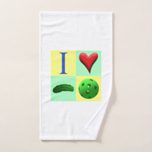 Amo la toalla del sudor del logotipo de Pickleball
