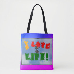 "¡Amo la vida!" bolsa de metal