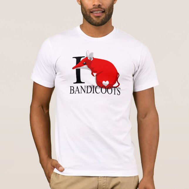 Amo las camisetas de los Bandicoots (Anverso)