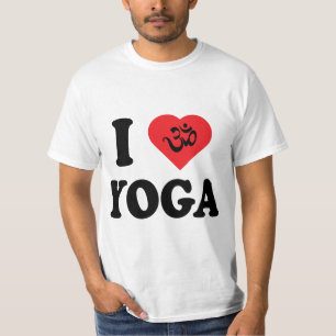 Amo las camisetas de los hombres de la yoga
