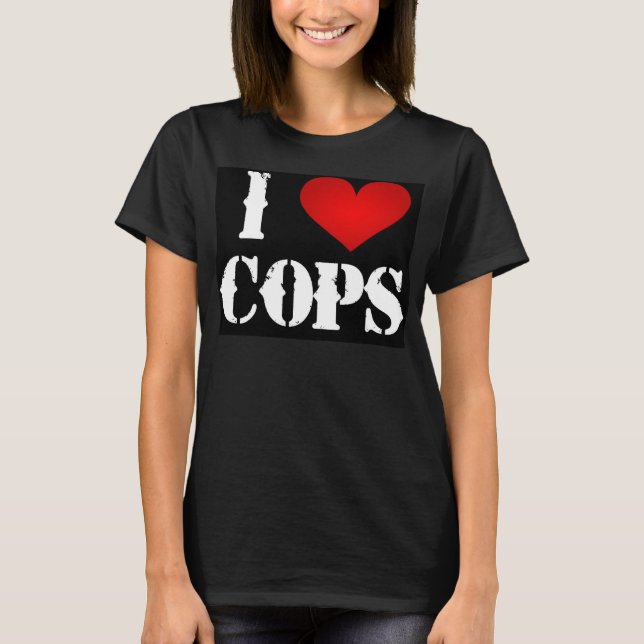Amo las camisetas de los polis (Anverso)