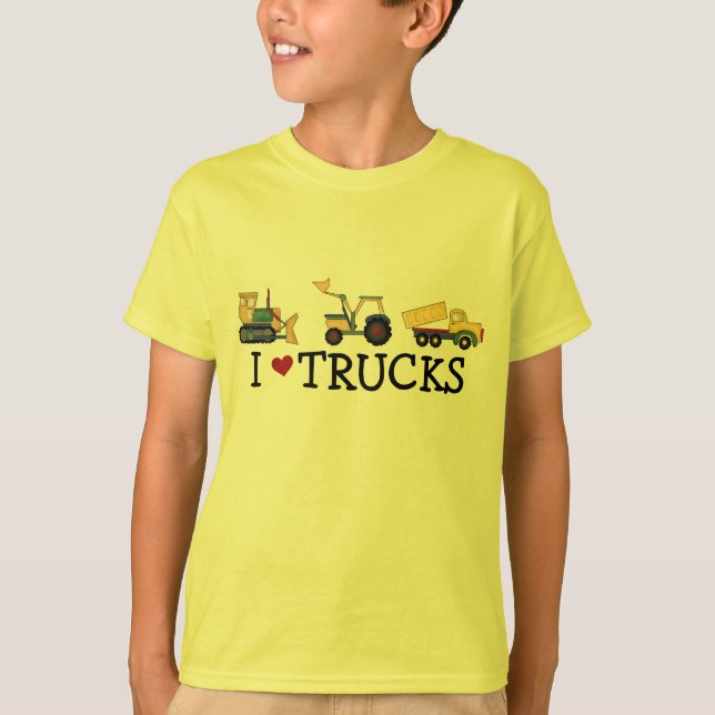 Amo las camisetas y los regalos de los camiones (Anverso)