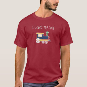 Amo las camisetas y los regalos de los trenes