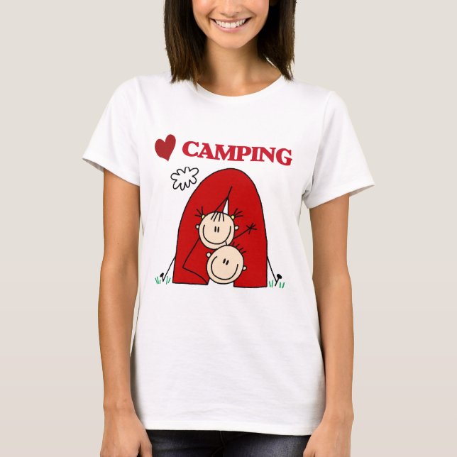 Amo las camisetas y los regalos que acampan (Anverso)