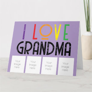 Amo las fotos de la abuela Tarjeta de Felicitación