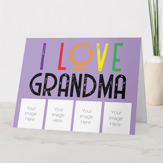 Amo las fotos de la abuela Tarjeta de Felitación D (Anverso)