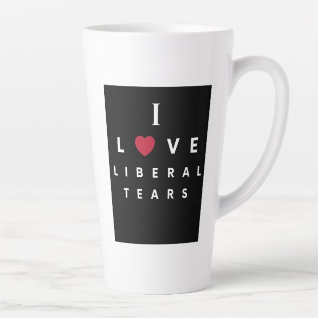 Amo las lágrimas liberales taza de café 11oz (Derecha)