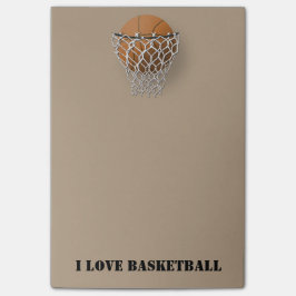 "Amo las notas del Poste-it® del baloncesto" 4 x 6