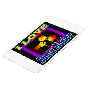 AMO las palmeras de Santa Mónica en el imán de la 