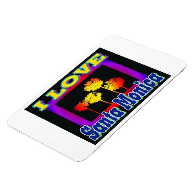 AMO las palmeras de Santa Mónica en el imán de la  (Lado Izquierdo)