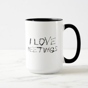 Amo las reuniones - urbanas, taza nerviosa del