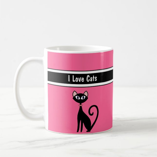 Amo las tazas de café de los gatos (Izquierda)