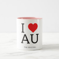 Amo las tazas del AU del corazón de Australia el |