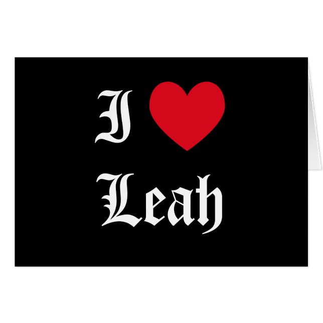 Amo Leah (Anverso (Horizontal))
