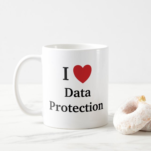 Amo lema de la cita de la taza GDPR de la (Con donut)