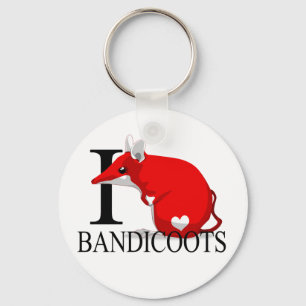 Amo llaveros de los Bandicoots