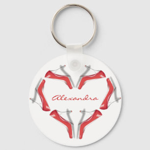 Amo llaveros personalizados corazón de los talone