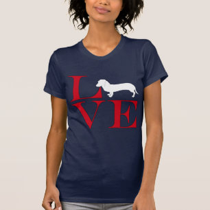 Amo los Dachshunds - camiseta coloreada oscuridad