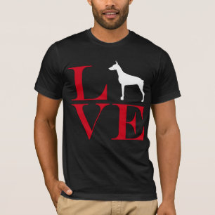 Amo los Dobermans - camiseta coloreada oscuridad
