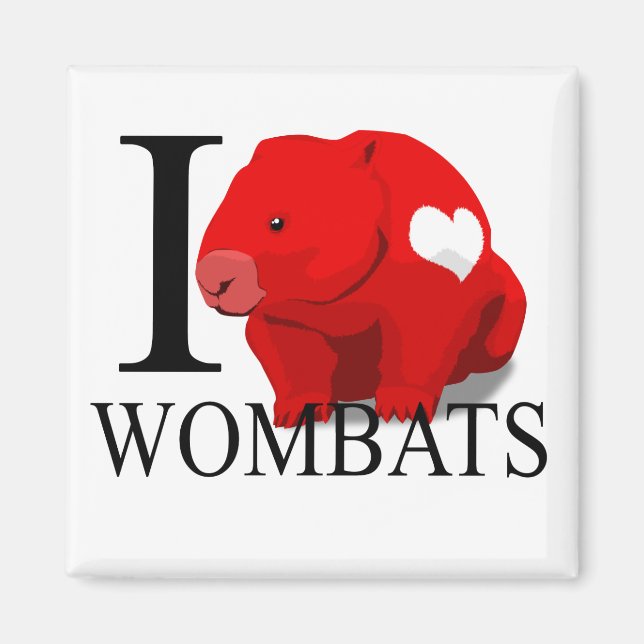 Amo los imanes Wombats (Frente)