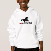 Amo los mustangos - sudadera con capucha de los