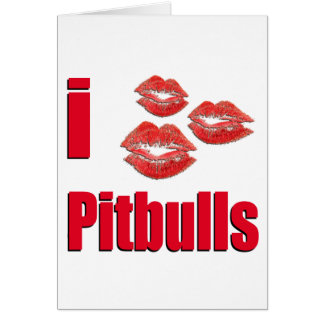 Amo los perros de Pitbull, besos del lápiz labial