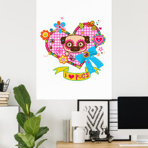 ¡Amo los Pugs! Póster