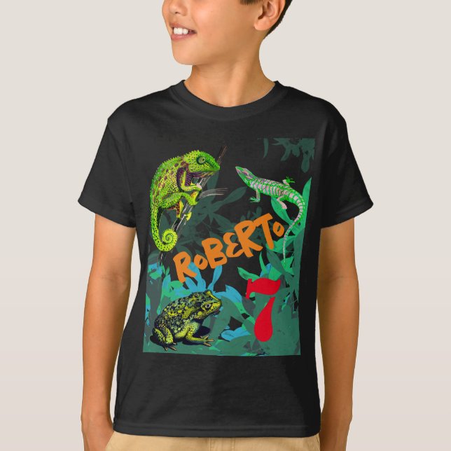 ¡Amo los reptiles cumpleaños ! Camiseta (Anverso)