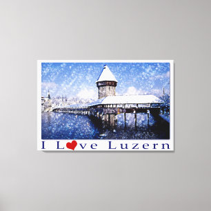 Amo Luzern - Lienzo envuelto