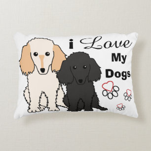 Amo mi almohada de los caniches de juguete