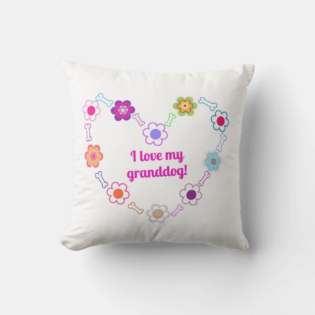 Amo mi almohada de tiro del granddog (Anverso)