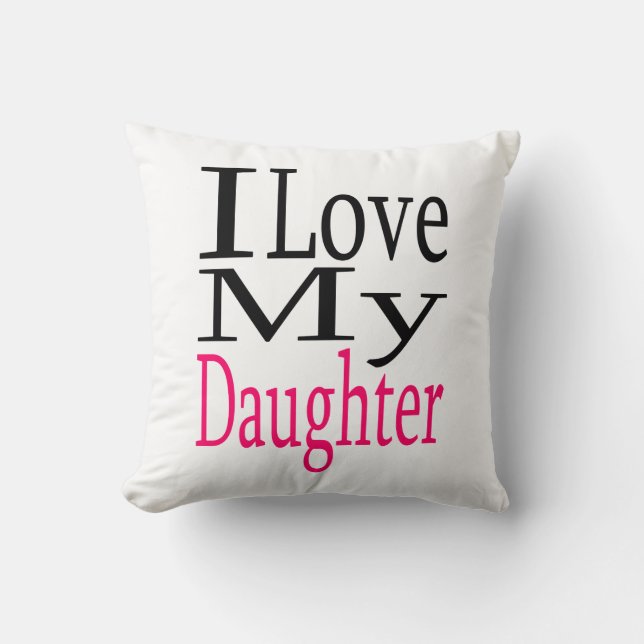 Amo mi almohada del rosa de la hija (Anverso)
