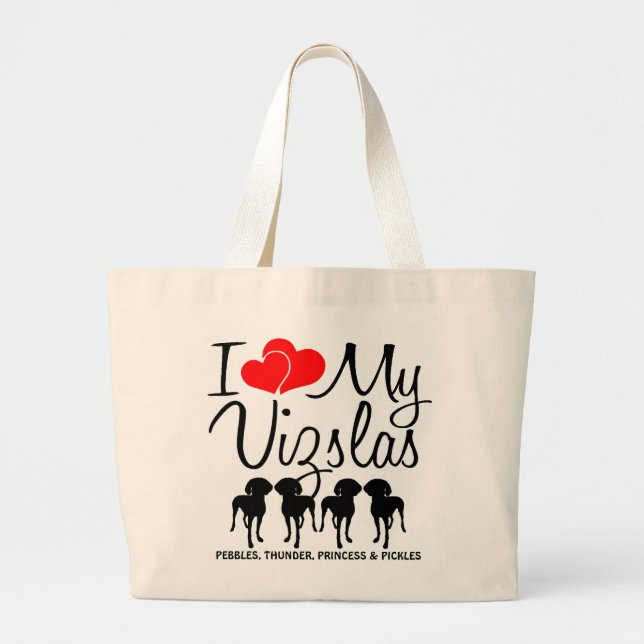 Amo Mi Bolsa De Cuatro Vizslas (Frente)