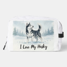 Amo mi bolsa de maquillaje y artículos de aseo Hus