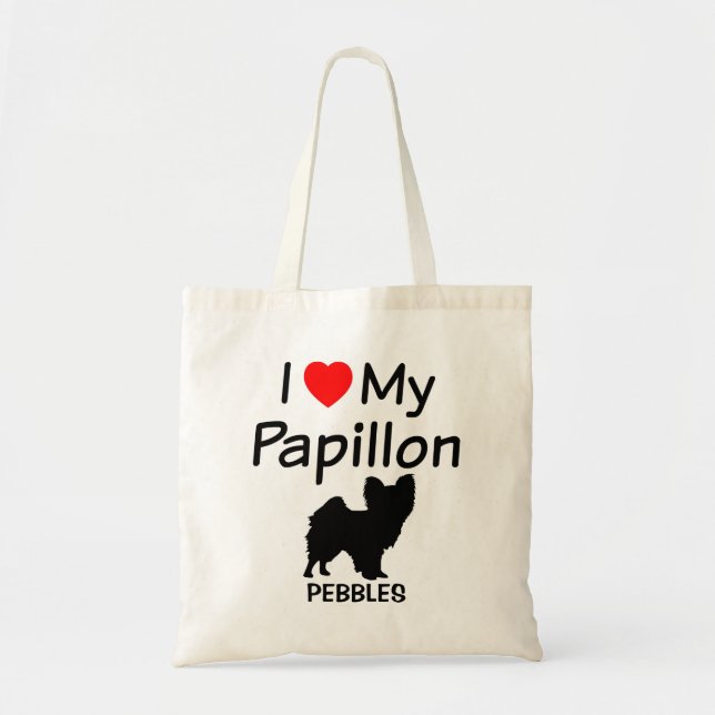 Amo Mi Bolsa De Perro Papillon (Frente)