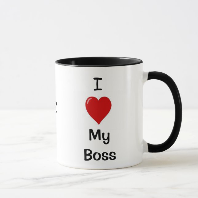 Amo mi Boss que mi Boss me ama - taza de Boss de (Derecha)