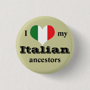 Amo mi botón italiano de los antepasados