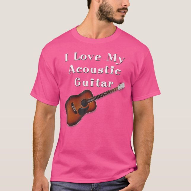 Amo Mi Camisa De Guitarra Acústica (Anverso)