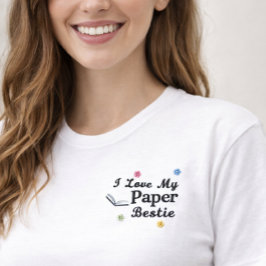 amo mi camiseta bordada de Paper bestie Bookish