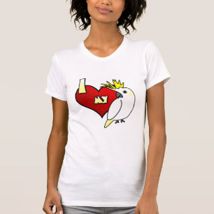 Amo mi camiseta Crested azufre del Cockatoo