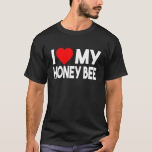Amo Mi Camiseta De Abeja, Graciosa Pareja Animal