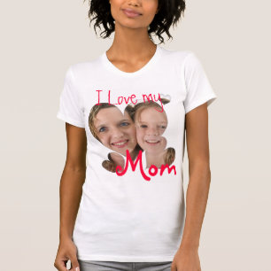 Amo mi camiseta de encargo de la foto de la mamá