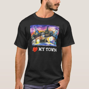 Amo mi camiseta de la ciudad