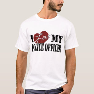 Amo mi camiseta de la oferta de la policía
