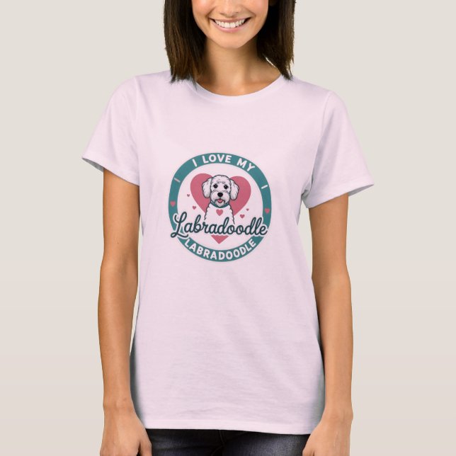 Amo Mi Camiseta De Labradoodle (Anverso)
