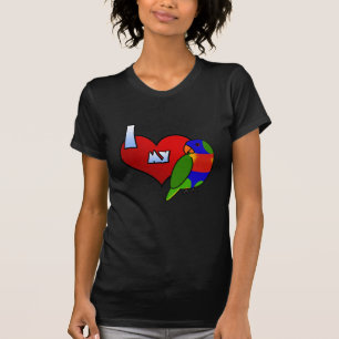 Amo mi camiseta de Lorikeet del arco iris